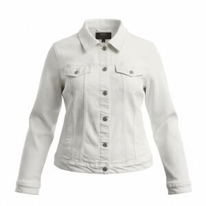 Torrid White Denim Jean Jacket Feel The Fit Womens Plus Size 5X Trucker Stretch